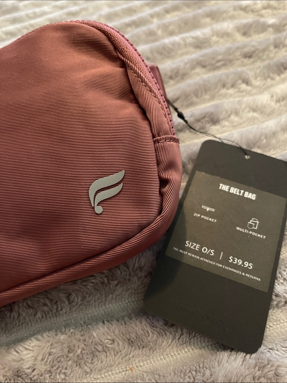Fabletics Rose Mauve Belt Bag OS